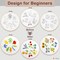 Bradove 3 Sets Leaves and Flowers Embroidery Kit with Embroidery Patterns, Adult Beginner Learn to Embroider Kit, Stitches Kit